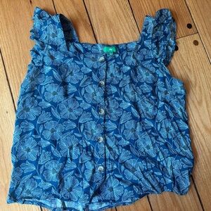 Women’s cotton floral top. Size Large